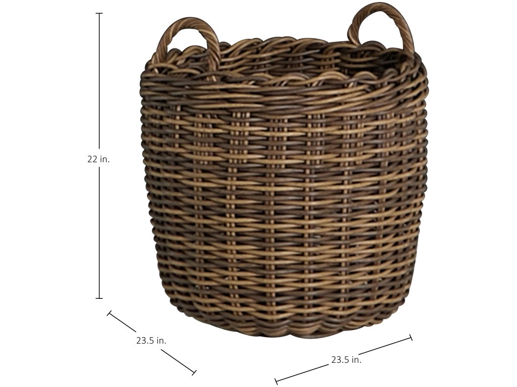 Montecito Medium Woven Wicker Outdoor Basket - image 1