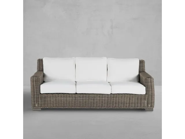 Rustic N-Dura Resin Wicker Outdoor Sofa