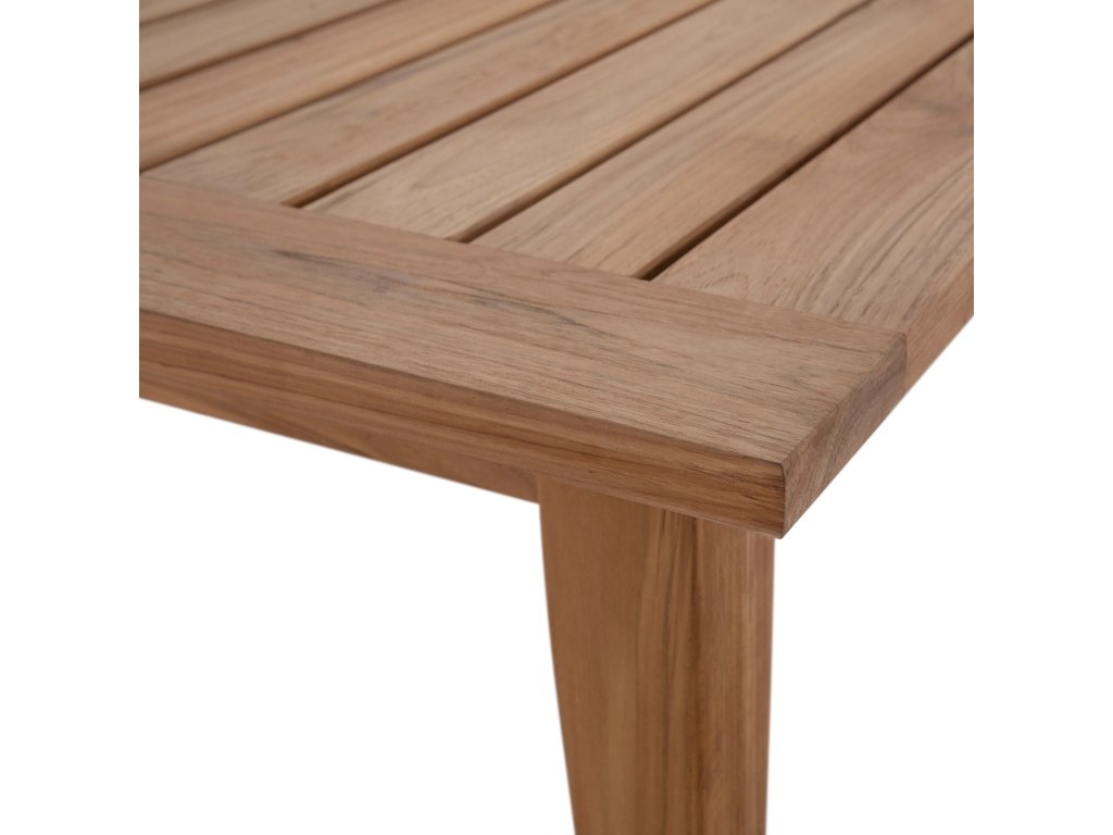 QS Croquet Teak Rectangular Farm Table, Natural Teak - image 6