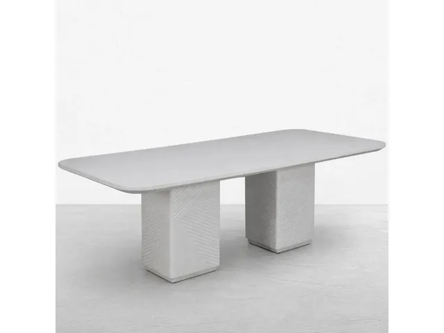 Mira Cast Stone Rect. Dining Table