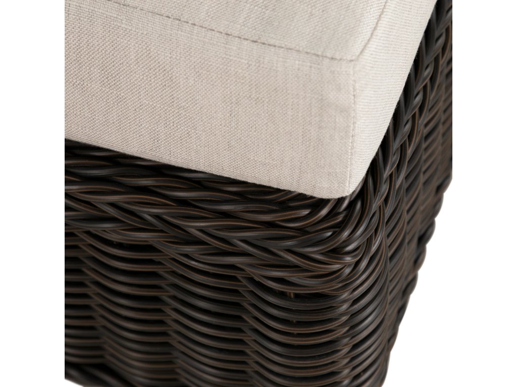 Rustic N-Dura Resin Wicker Outdoor Woven Ottoman - image 11