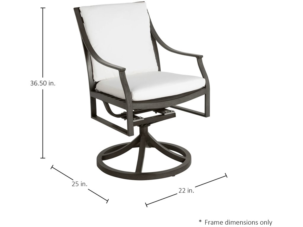 Monaco Wrought Aluminum Outdoor Swivel Rocking Arm Chair - image 1