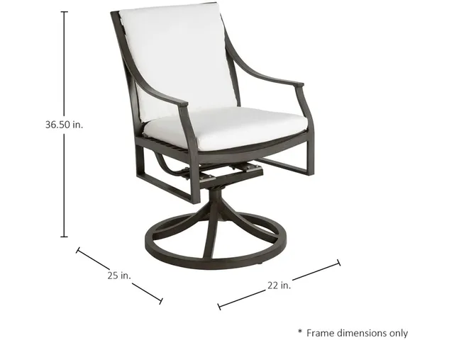 Monaco Wrought Aluminum Outdoor Swivel Rocking Arm Chair - Alternative View