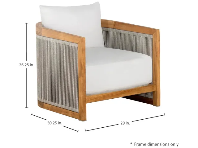 Avalon Teak Outdoor Lounge Chair - Alternative View