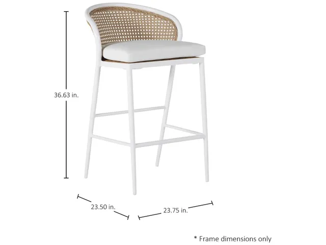Havana Cane N-Dura Resin Wicker Outdoor Counter Stool 24 in. - Alternative View