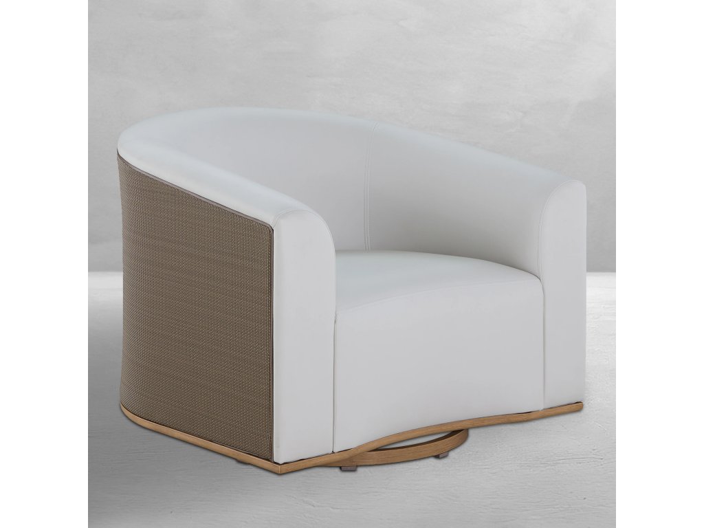 Tahoe Natural Weave Marine Grade Vinyl Swivel Lounge Chair - main image