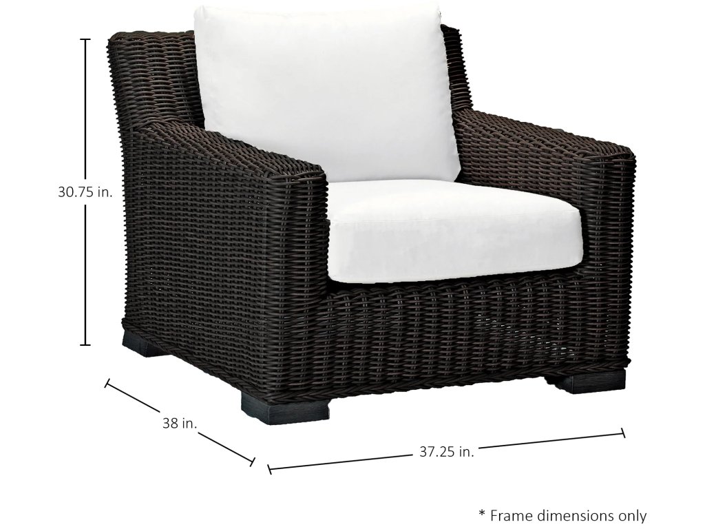 Rustic Woven N-Dura Resin Wicker Outdoor Lounge Chair - image 1