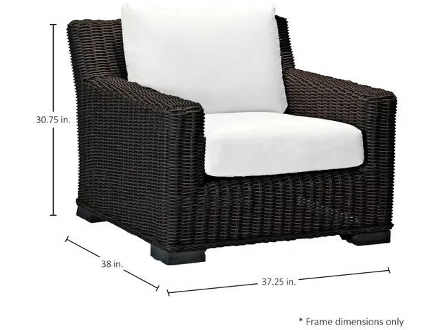 Rustic Woven N-Dura Resin Wicker Outdoor Lounge Chair - Alternative View