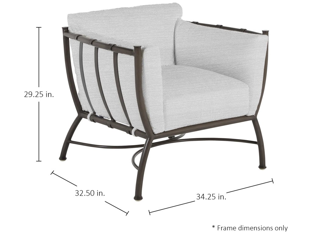 Majorca Wrought Aluminum Outdoor Club Chair - image 1