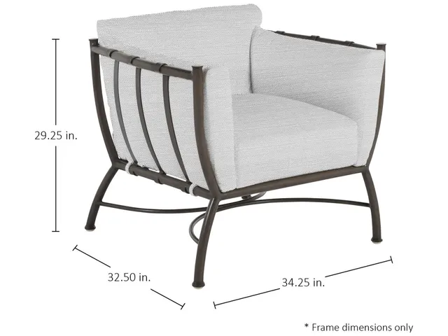 Majorca Wrought Aluminum Outdoor Club Chair - Alternative View