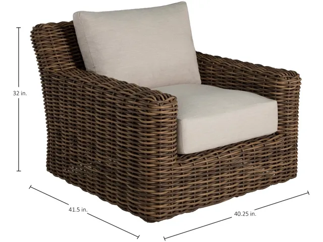 Montauk N-Dura Resin Wicker Outdoor Swivel Lounge Chair - Alternative View