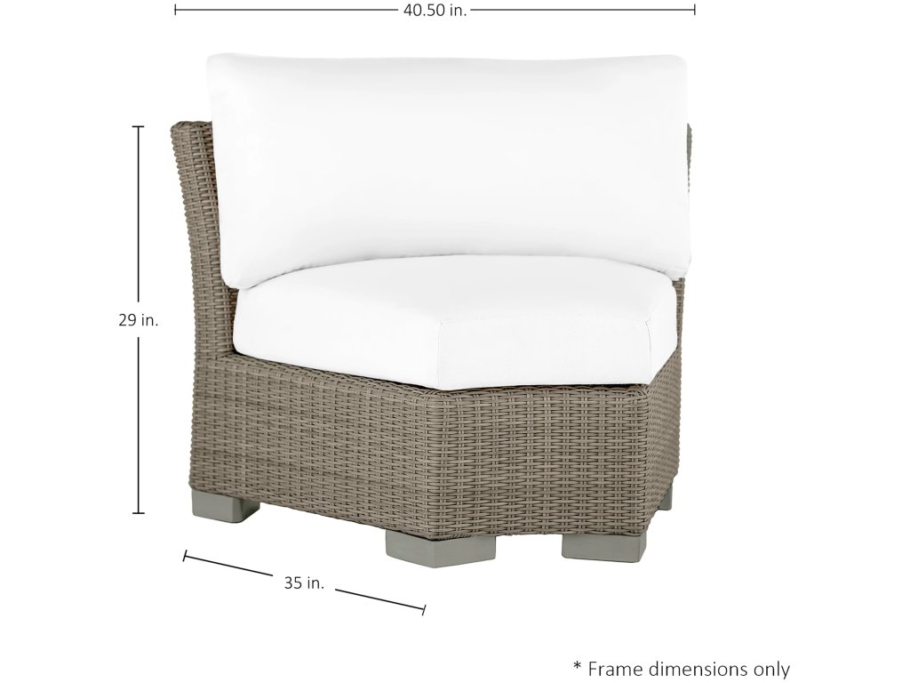 Club Woven N-Dura Resin Inside Outdoor Round Corner Chair - image 1