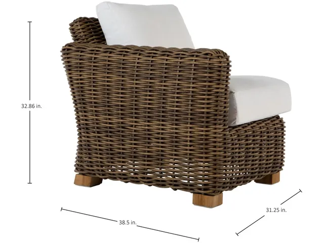 Montauk N-Dura Resin Wicker Outdoor Right Arm Facing Sectional