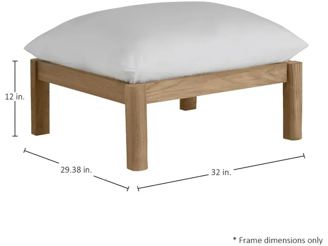 Monterey Teak Outdoor Ottoman - Alternative View
