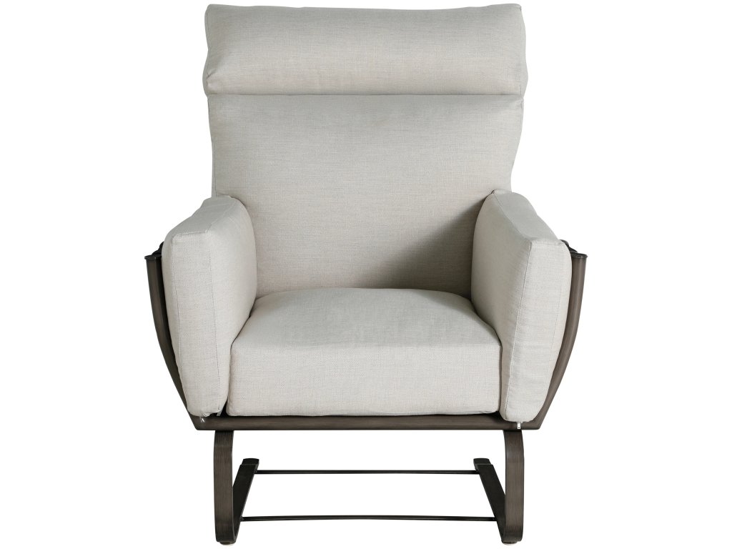 Majorca Wrought Aluminum Outdoor Spring Lounge Chair - image 2