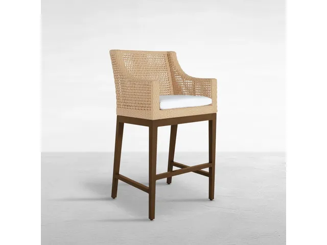 Peninsula N-Dura Resin Wicker Outdoor Bar Stool 46 in.