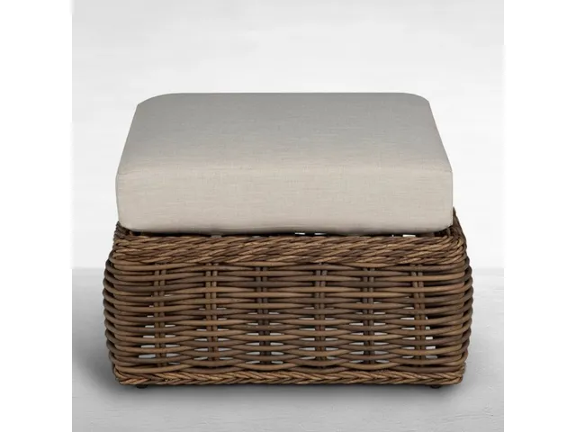 Soho Woven N-Dura Resin Wicker Outdoor Ottoman