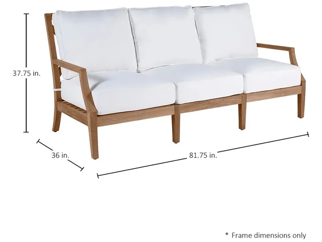 Haley Teak Outdoor Lattice Back Sofa