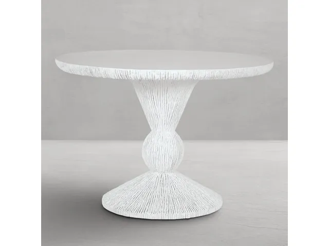 Montello Cast Stone Round Outdoor Pedestal Table 42 in. W x 29.5 in. H