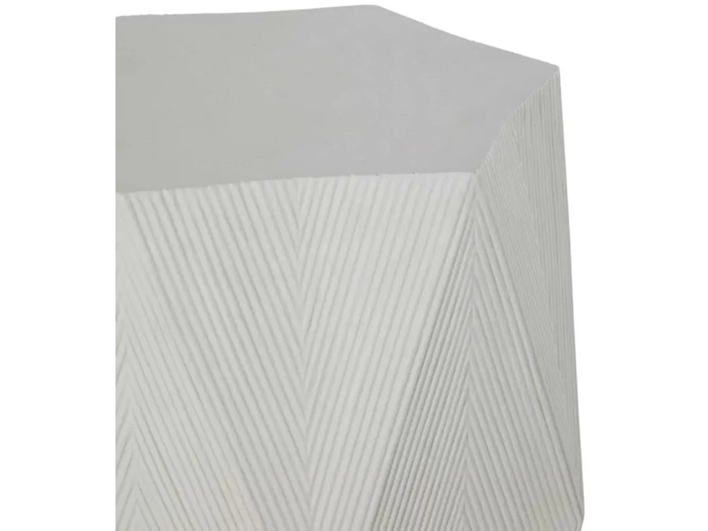 Albany Cast Stone Hexagon Pedestal Side Table 16 in. W x 20. 25 in. H - image 5
