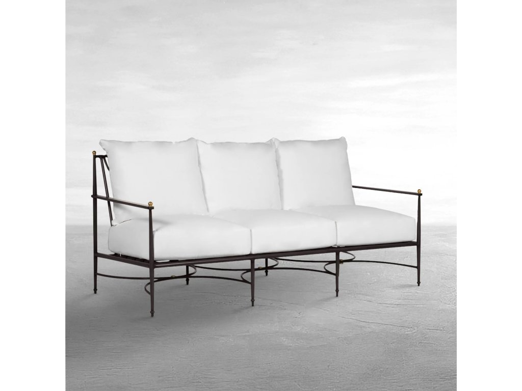 Roma Wrought Aluminum Outdoor Sofa - main image