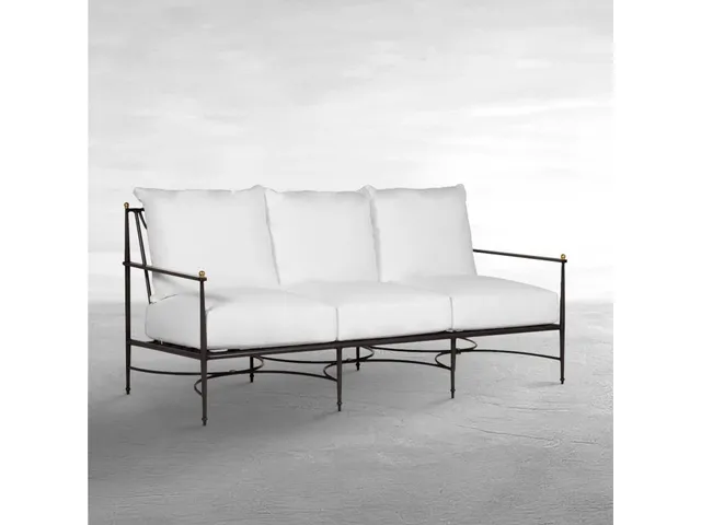 Roma Wrought Aluminum Outdoor Sofa