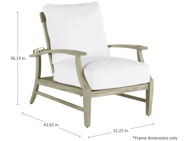 Croquet Teak Outdoor Recliner Chair - Alternative View