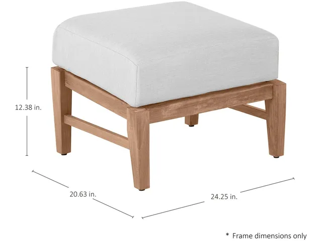 Croquet Teak Outdoor Ottoman - Alternative View