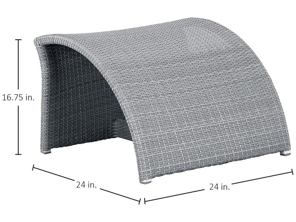 Halo N-Dura Resin Wicker Outdoor Woven Ottoman - image 1