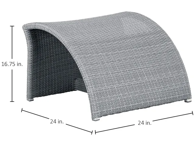 Halo N-Dura Resin Wicker Outdoor Woven Ottoman - Alternative View