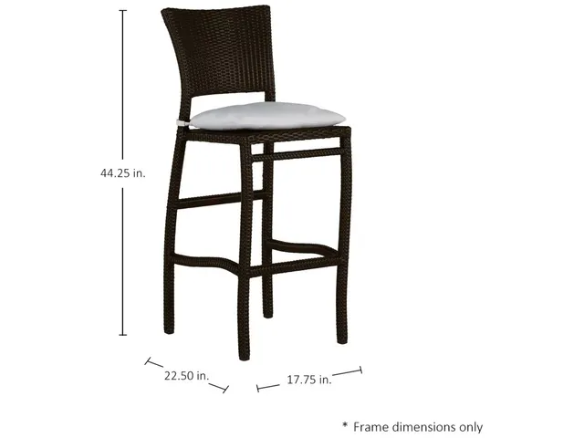 Skye Woven N-Dura Resin Wicker Outdoor Bar Stool 30 in.
