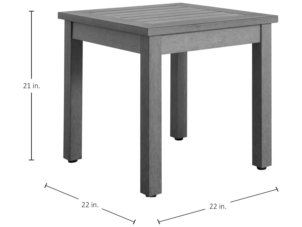 Portside Resin Square Outdoor Side Table 22 in. W x 21 in. H - image 1