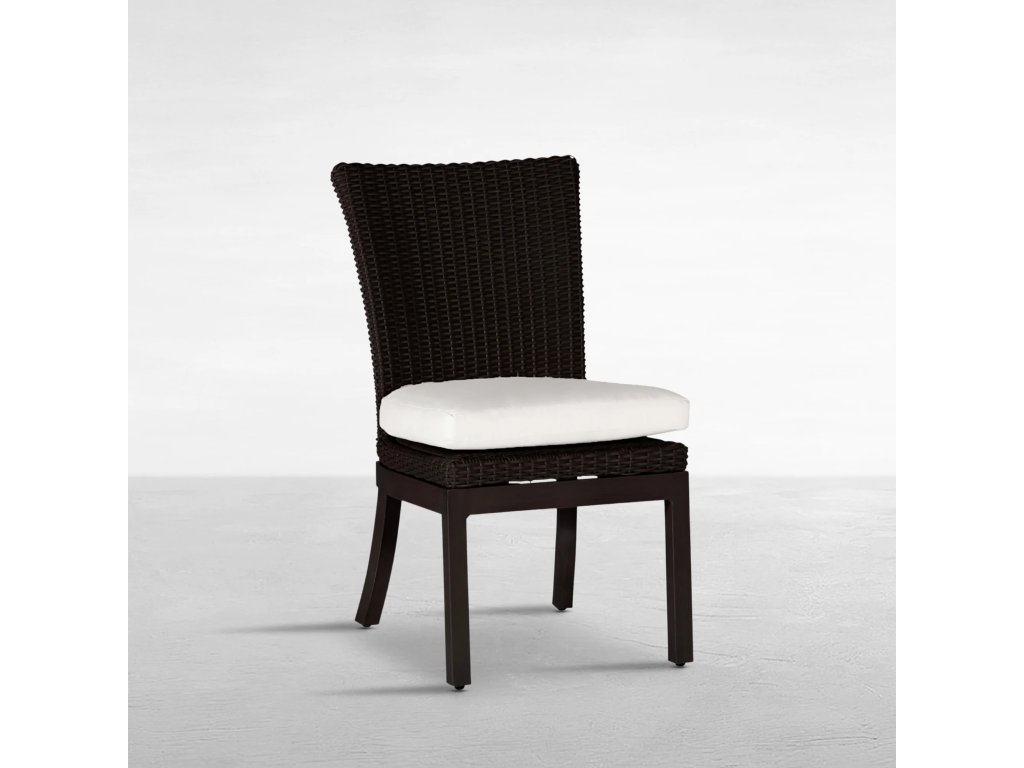 Rustic Woven N-Dura Resin Wicker Outdoor Side Chair - main image