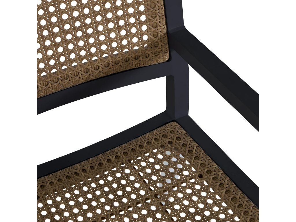 Bermuda Aluminum and Cane Arm Chair - image 8