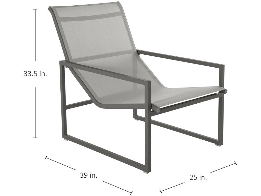 Serenata Sling Wrought Aluminum Outdoor Easy Lounge Chair - image 1