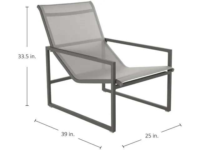 Serenata Sling Wrought Aluminum Outdoor Easy Lounge Chair