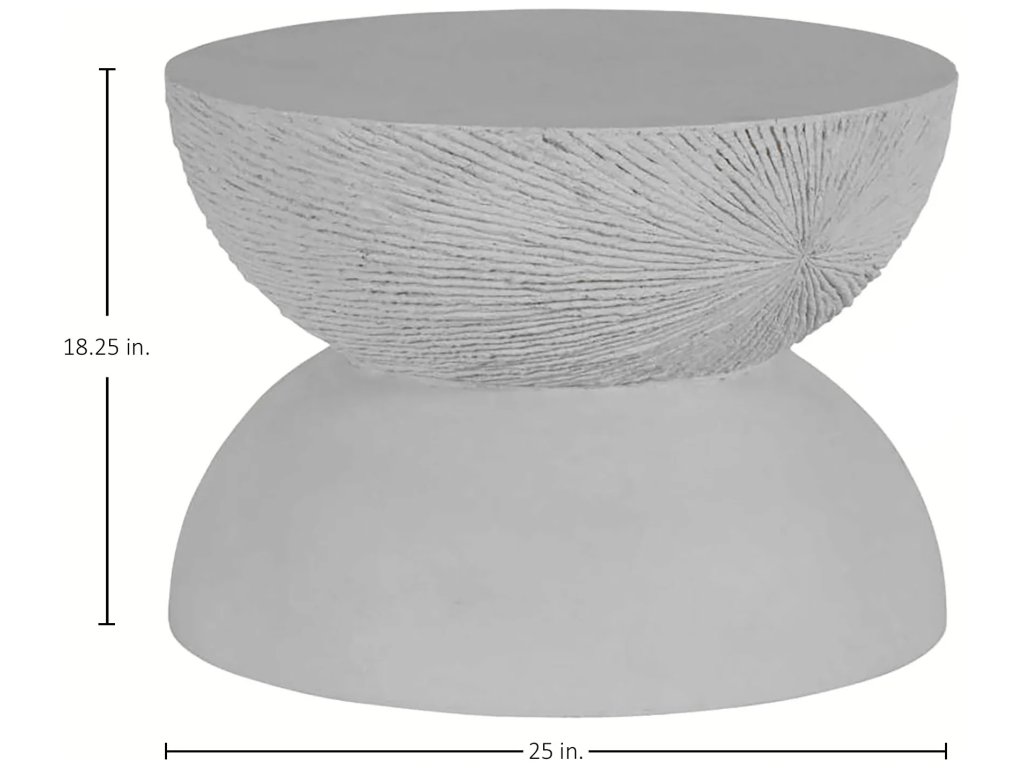 Darley Cast Stone Round Outdoor Pedestal Coffee Table - image 1