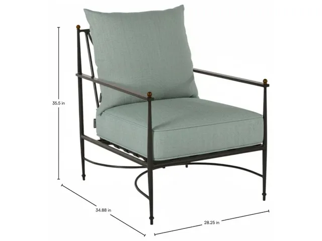 QS Roma Lounge Chair, Slate Gray with Cast Mist Cushions