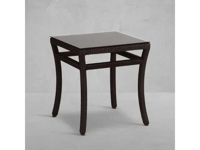 Club Woven Wicker Square Outdoor End Table