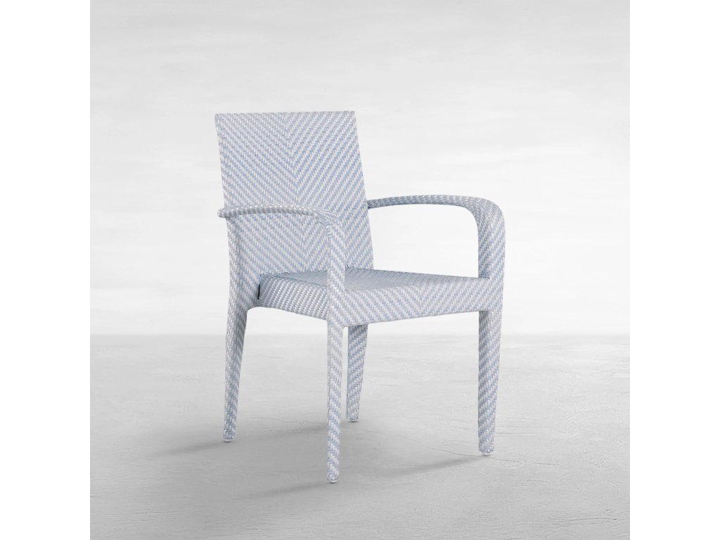 Bari N-Dura Resin Wicker Stacking Arm Chair - main image