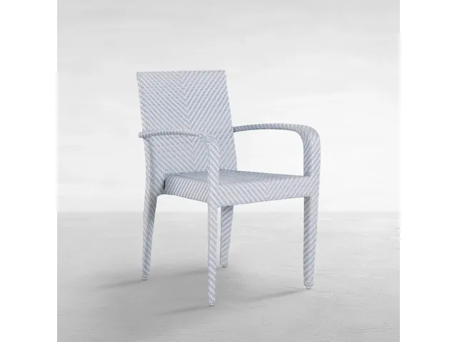 Bari N-Dura Resin Wicker Stacking Arm Chair