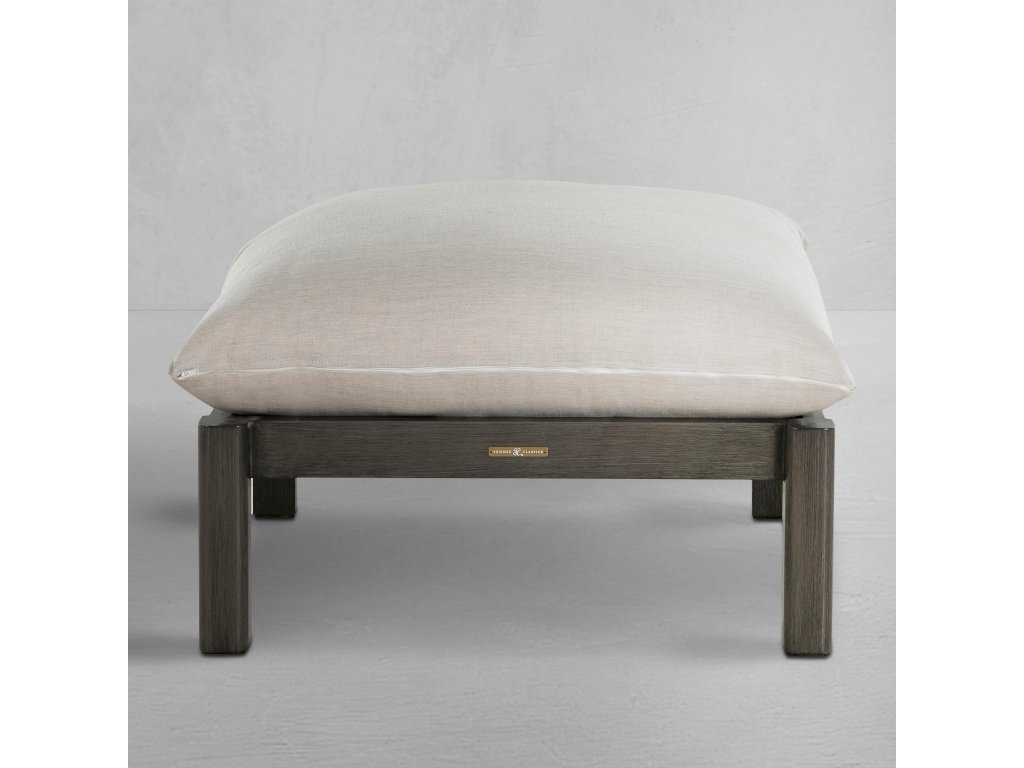 Monterey Wrought Aluminum Outdoor Ottoman - main image