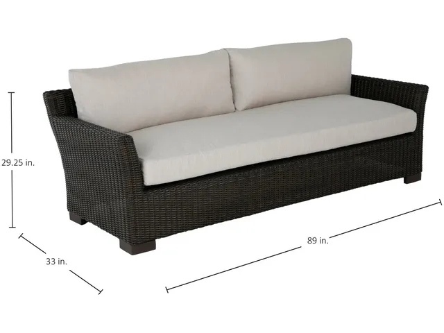 Club Woven N-Dura Resin Wicker Outdoor Sofa - Alternative View