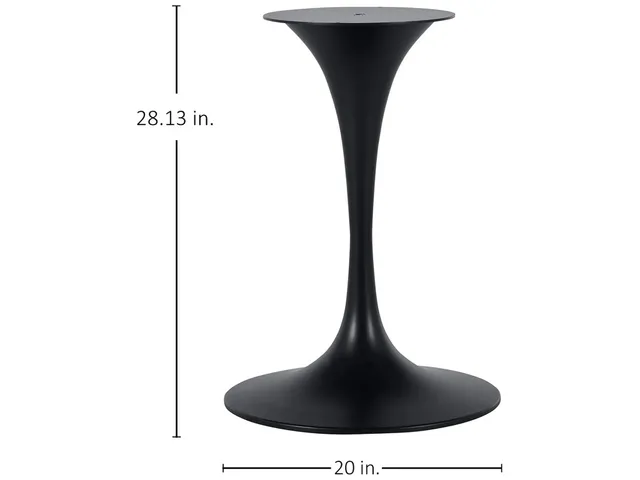 Tulip Aluminum Round Outdoor Pedestal Table Base 20 in. W x 28.13 in. H