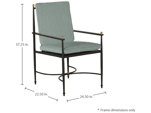 QS Roma Arm Chair, Slate Gray with Cast Mist Cushions