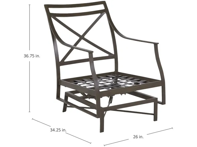 Monaco Wrought Aluminum Outdoor Spring Lounge Chair - Alternative View