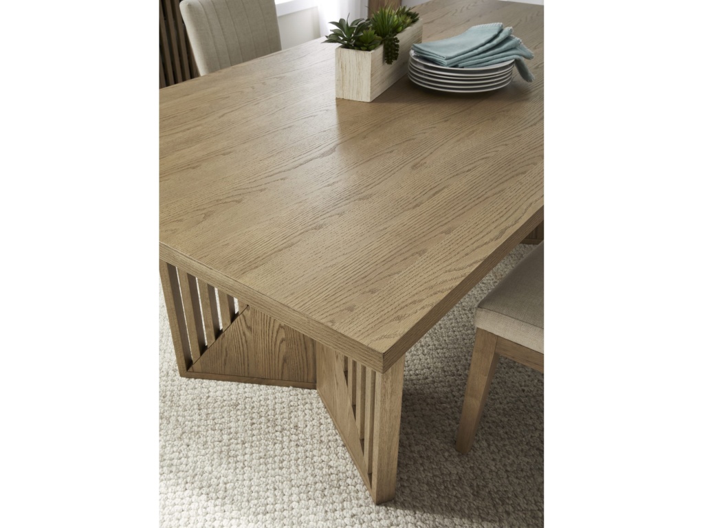 Sumner Double Pedestal Oak Dining Table in Natural - image 1