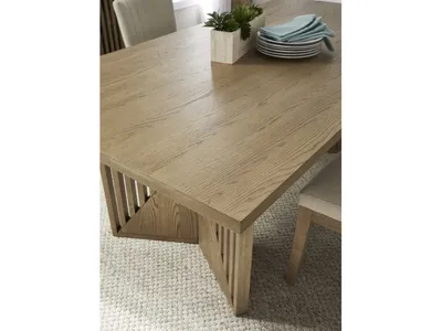Sumner Double Pedestal Oak Dining Table in Natural