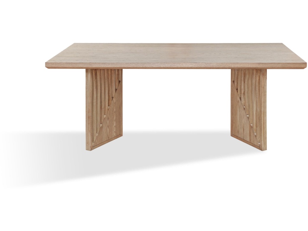 Sumner Double Pedestal Oak Dining Table in Natural - image 2
