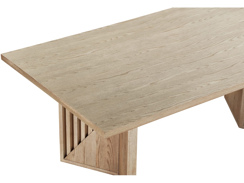 Sumner Double Pedestal Oak Dining Table in Natural - image 4